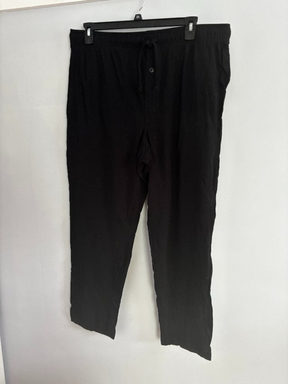 Black knit pull-on pants with pockets size 1X